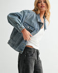 Jemina Denim - The Aura Cropped Denim Jacket -