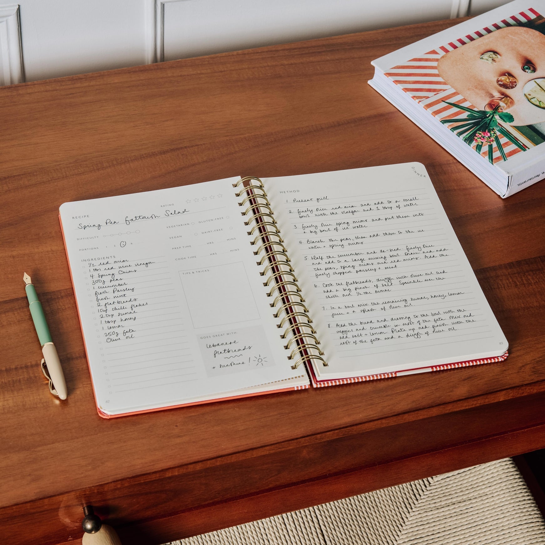 Papier - Spiral Recipe Journal - Eat Well -
