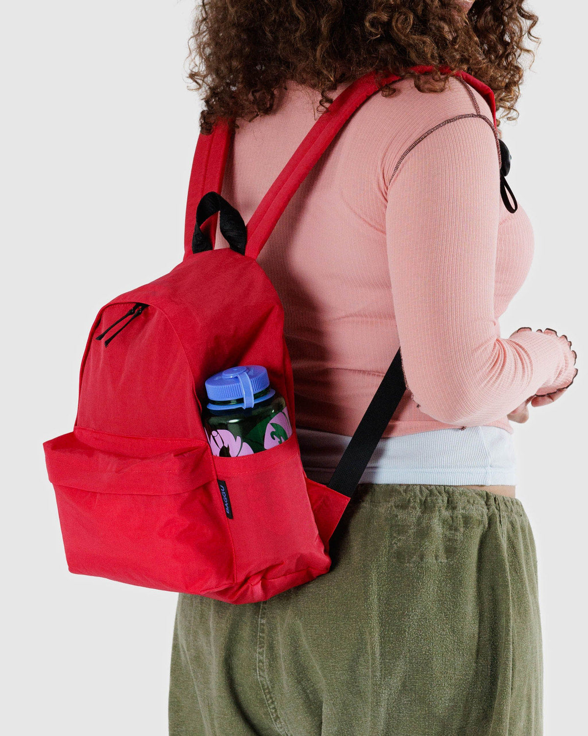 Baggu - Medium Nylon Backpack - Candy Apple -
