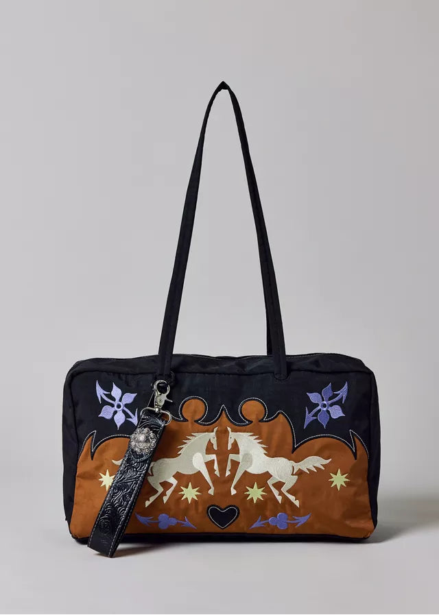 Baggu - Medium Nylon Bowler Bag - Western Appliqué -