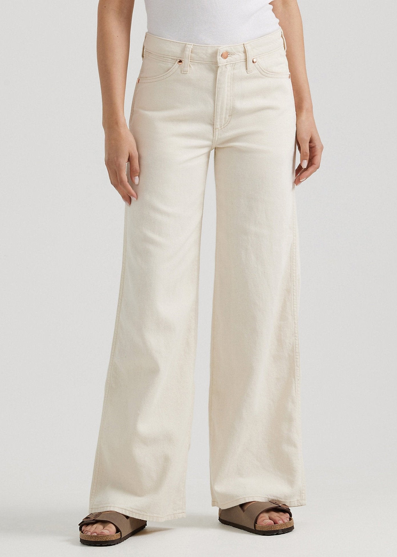 Worldwide Wide Leg Jeans - Natural