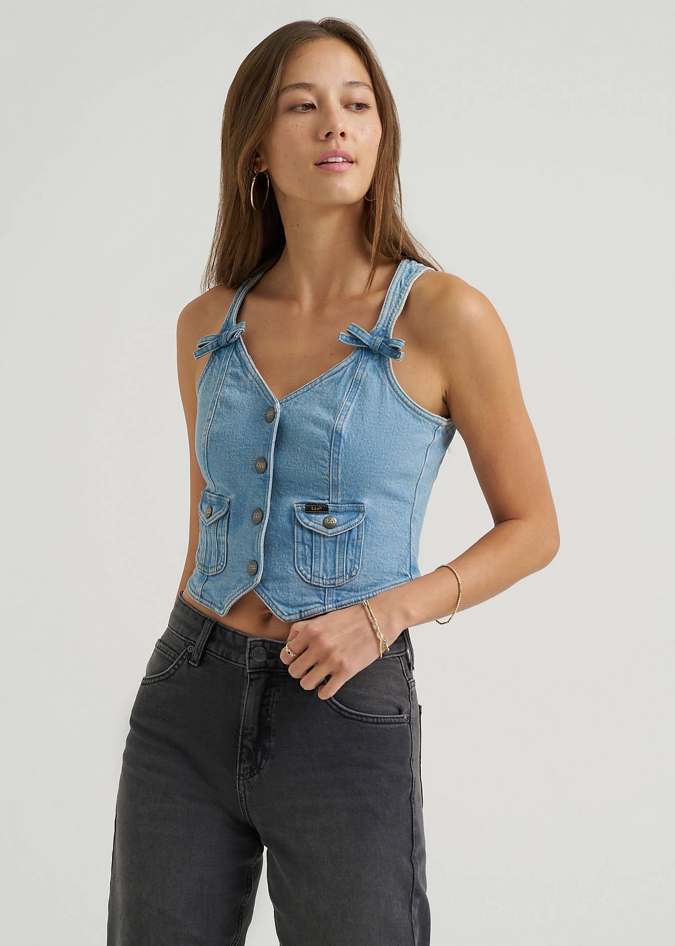 Lee - Patch Pocket Vest - In Mid Air -