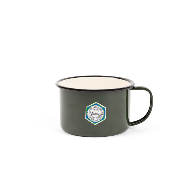 Crow Canyon Home - Camp Wandawega x CCH Soup Mug - Forest Green &amp; Cream -
