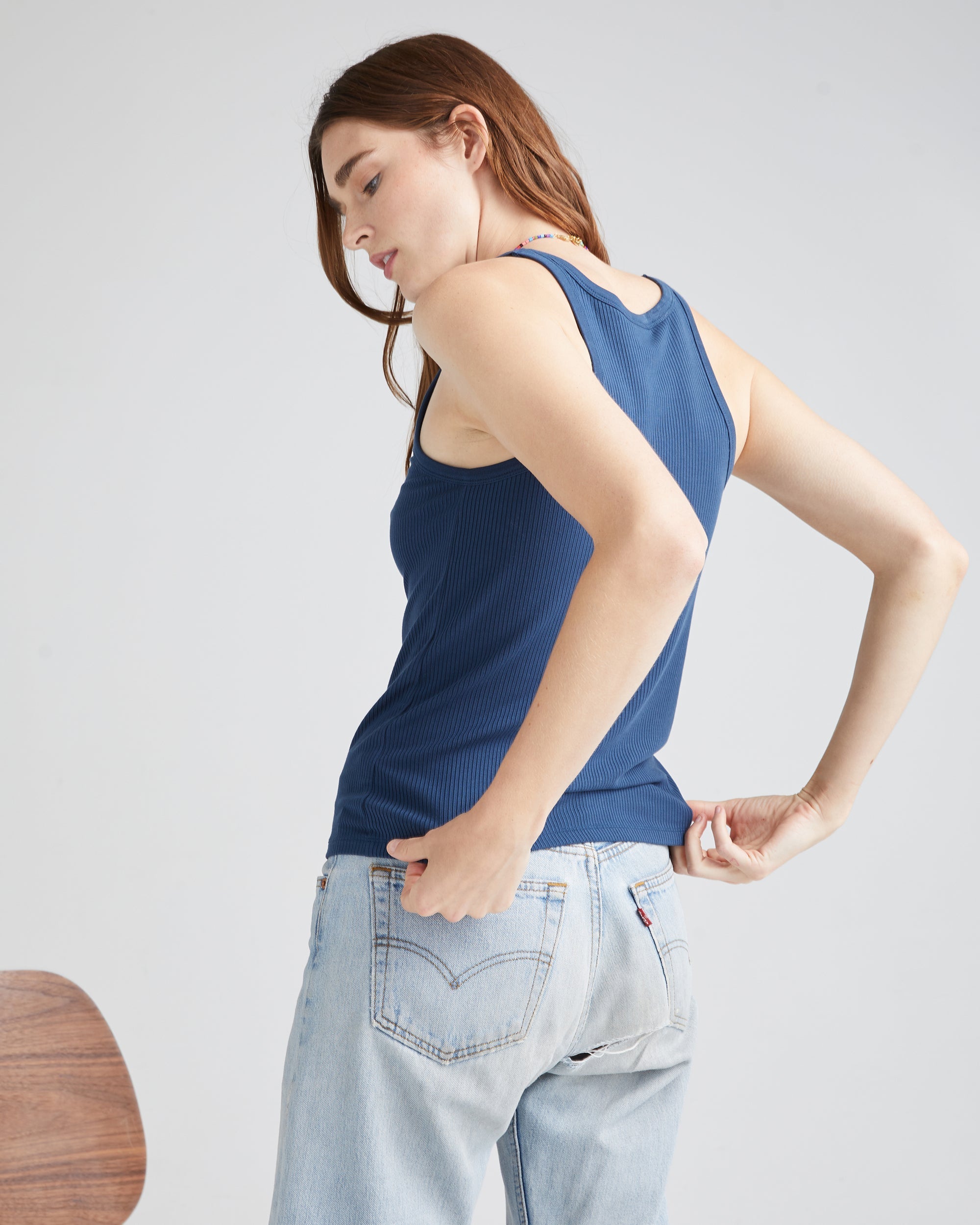 Richer Poorer - Vintage Rib Tank - Moonlit Ocean -