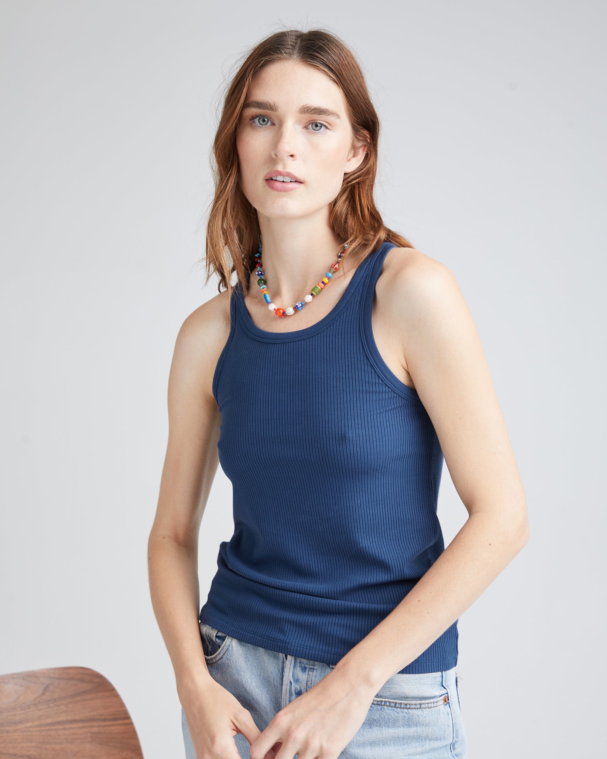 Richer Poorer - Vintage Rib Tank - Moonlit Ocean -