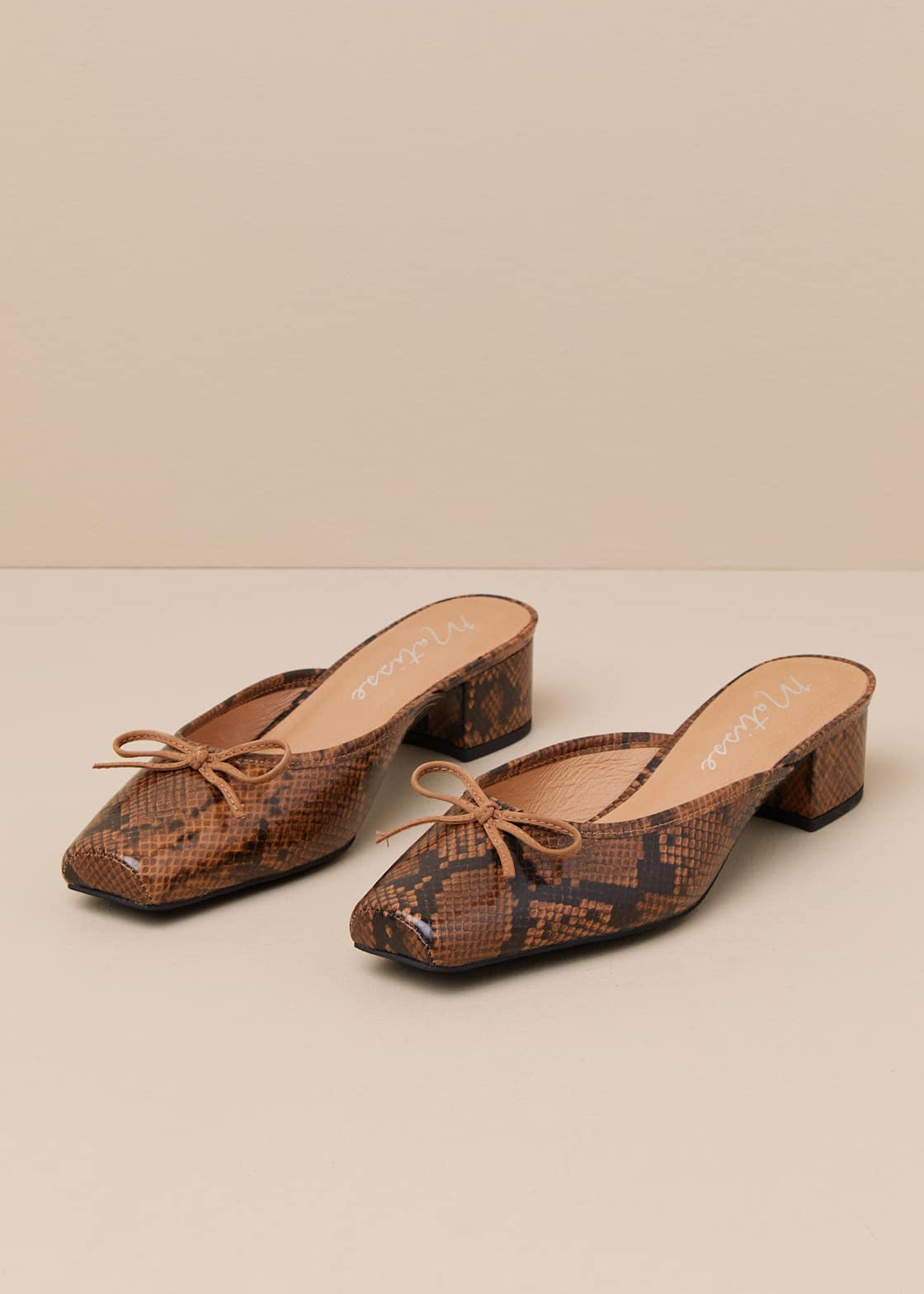 Matisse - Basilio Heeled Mule - Brown Snake -