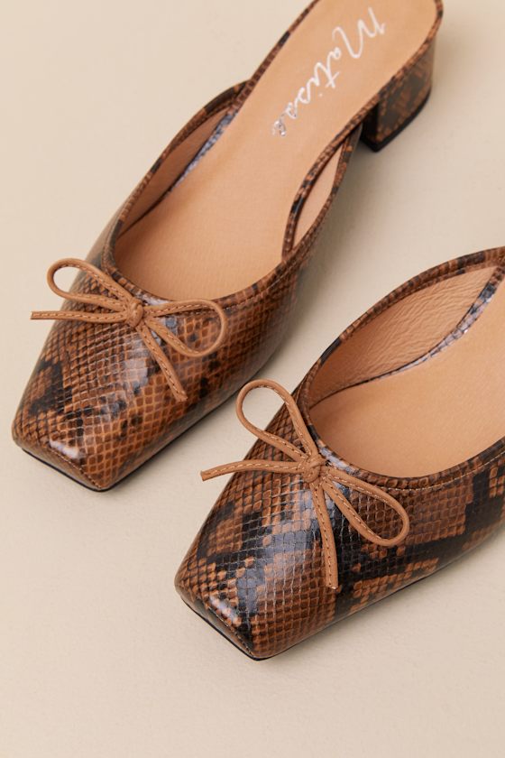 Matisse - Basilio Heeled Mule - Brown Snake -
