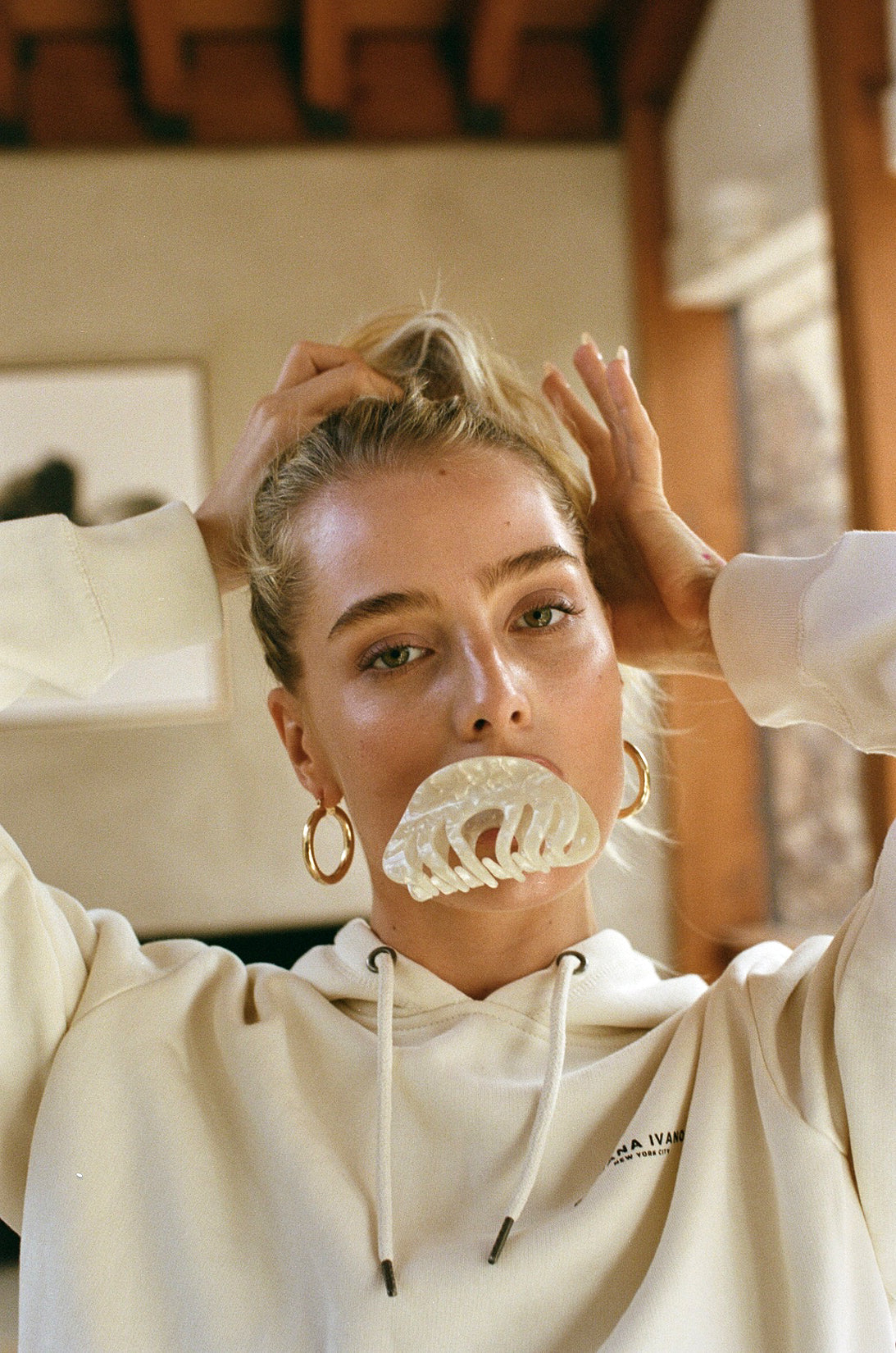 Gergana Ivanova - Organic Cotton Hoodie - Vanilla -