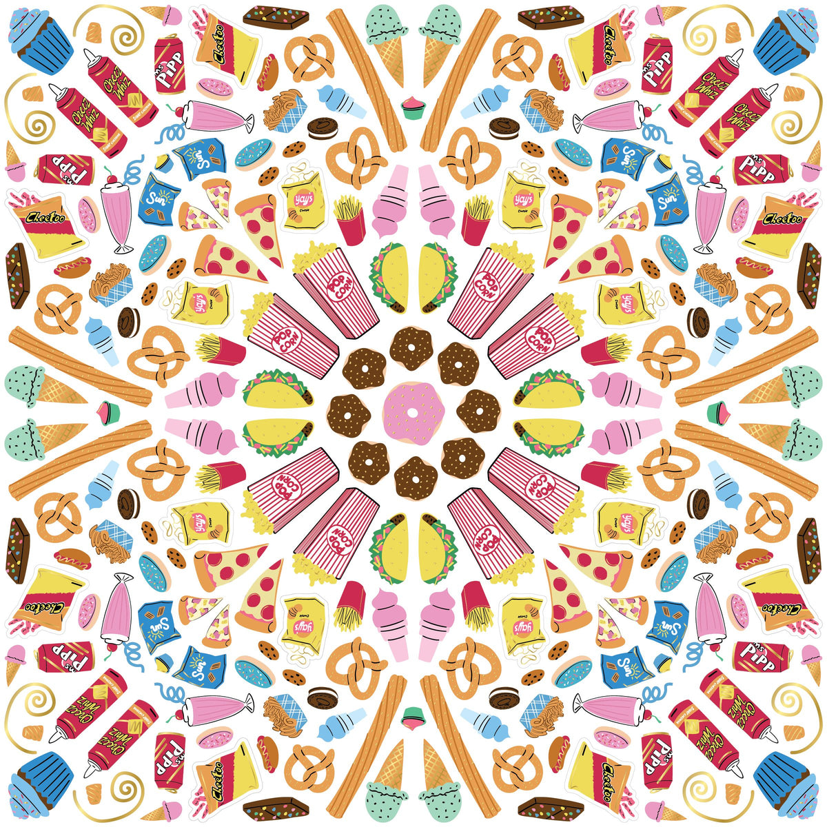 Pipsticks - Jammin' Junk Food Sticker Burst -