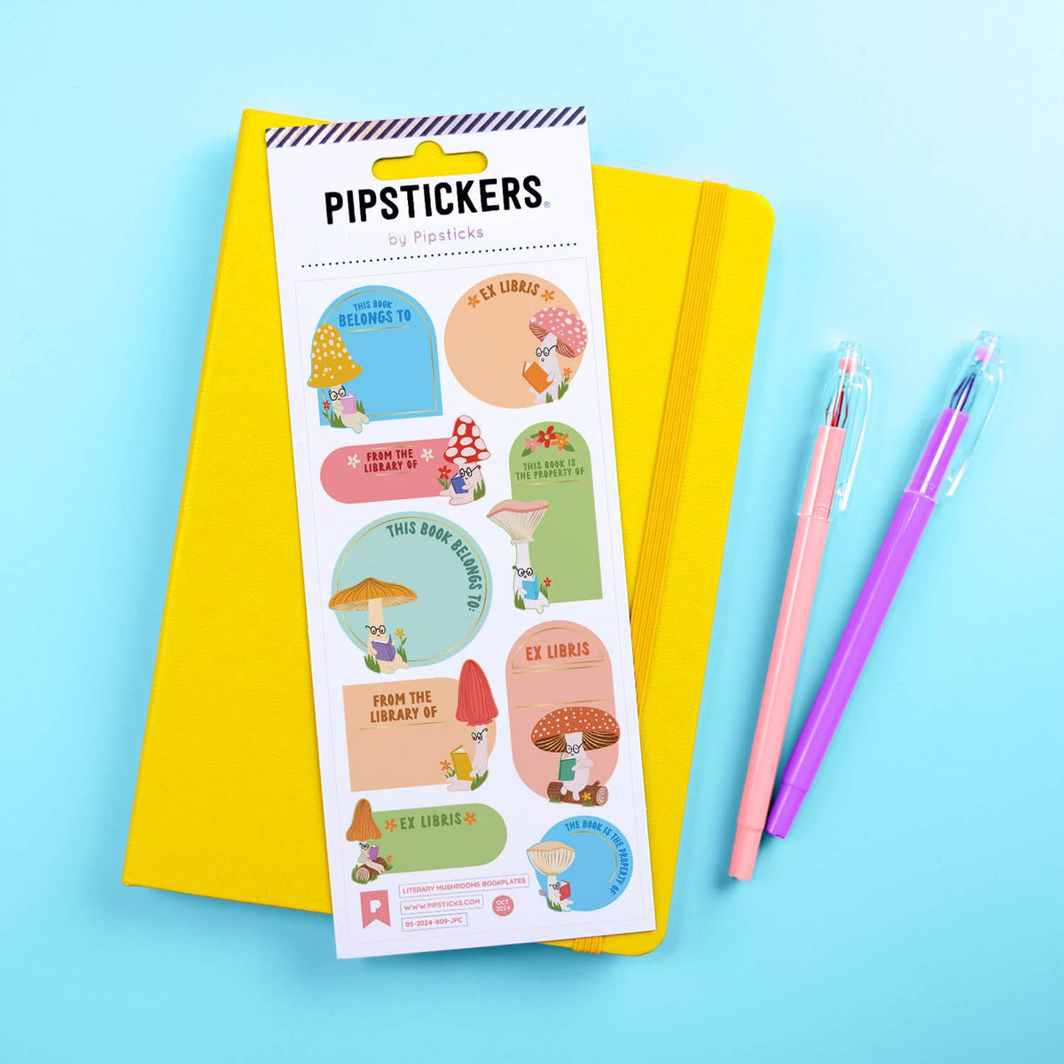 Pipsticks - Literary Mushrooms Bookplates -