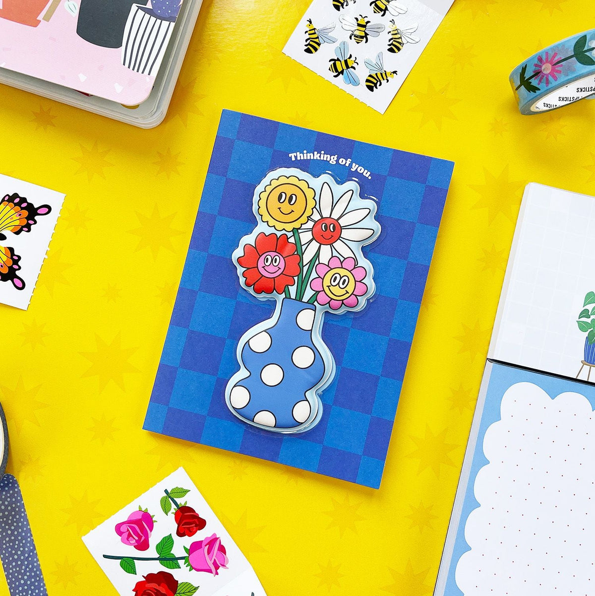 Pipsticks - Thinking Of You Big Puffy Greeting Card -