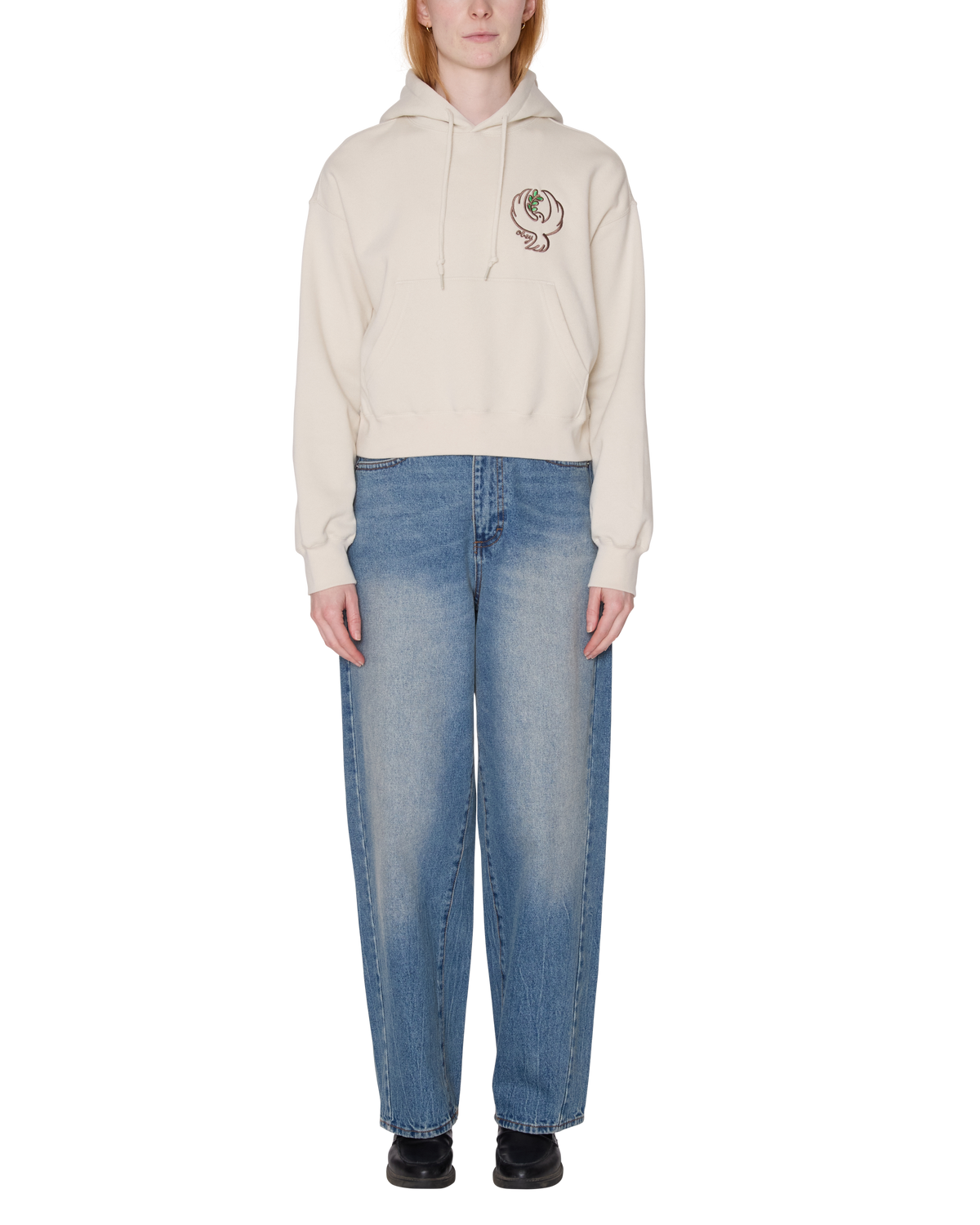 Obey - Dove Cropped Hoodie - Birch -