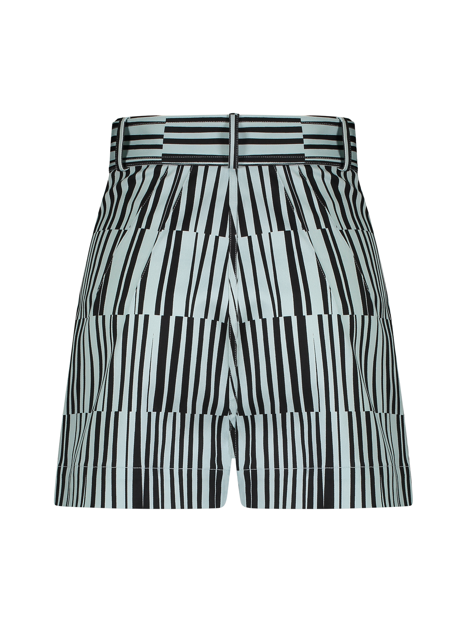 Pleated Shorts - Aqua/Black - offe market