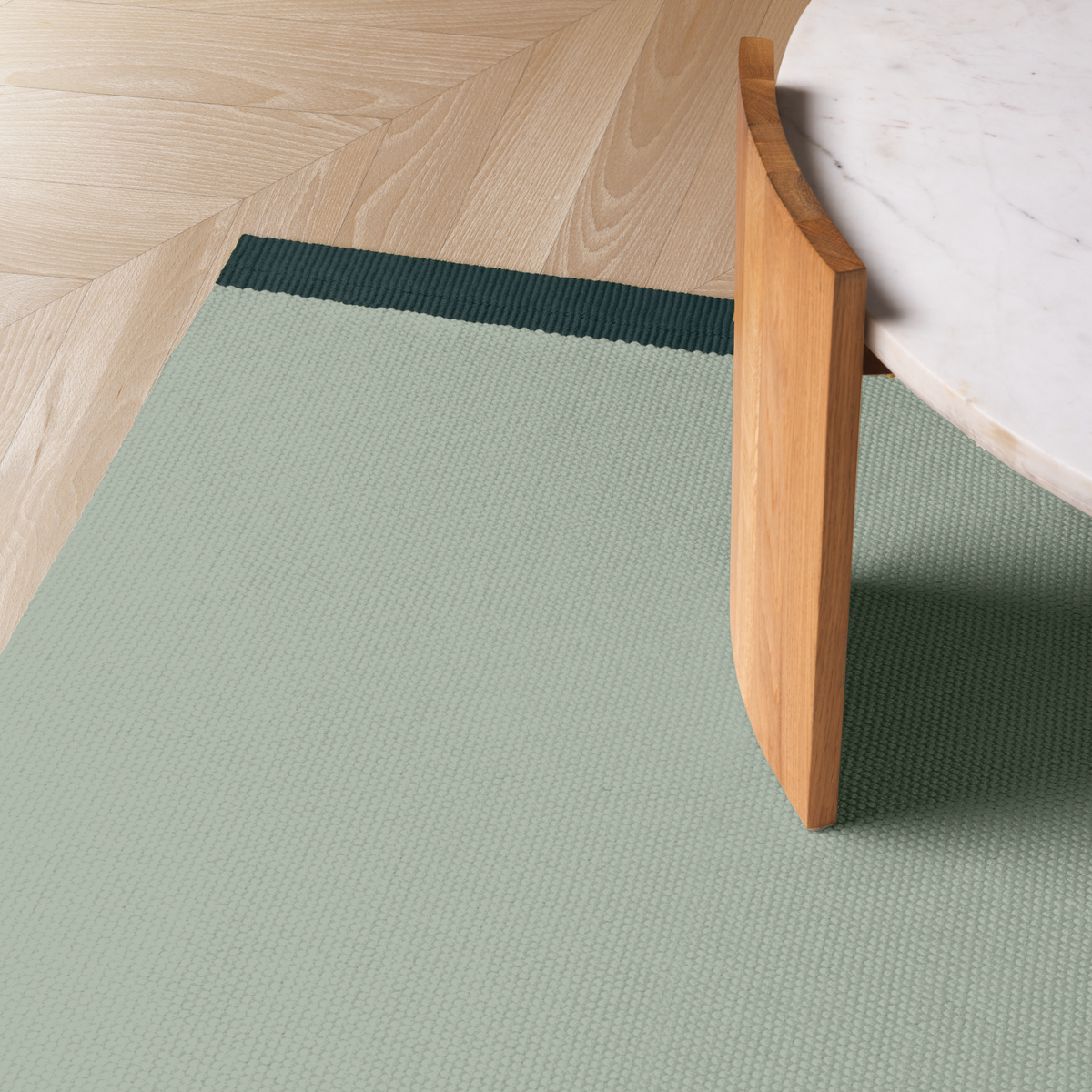 ettitude - Luxe Bamboo 2-Tone Rug - Fern & Forest