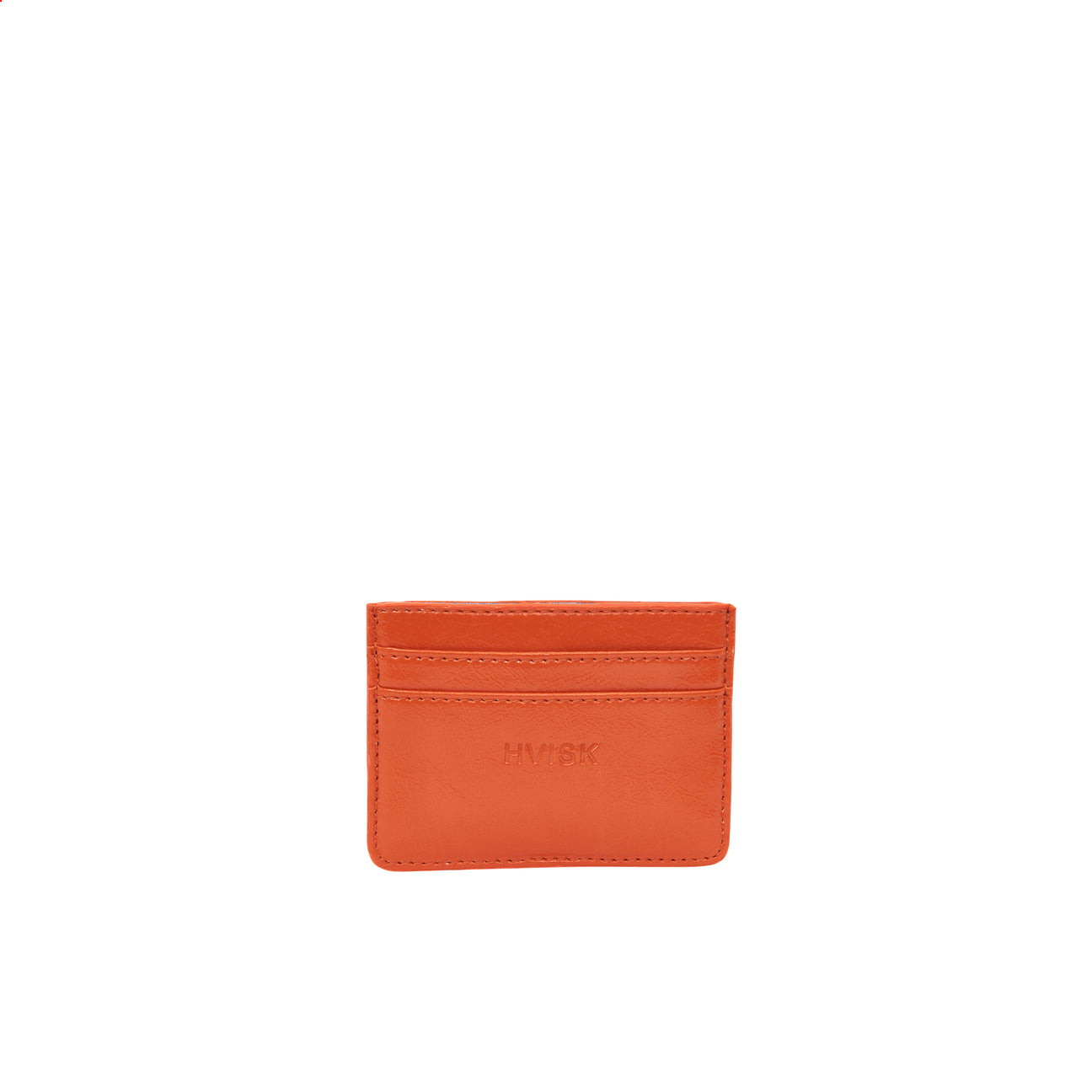 Cardholder Glossy Structure - Rusty Orange