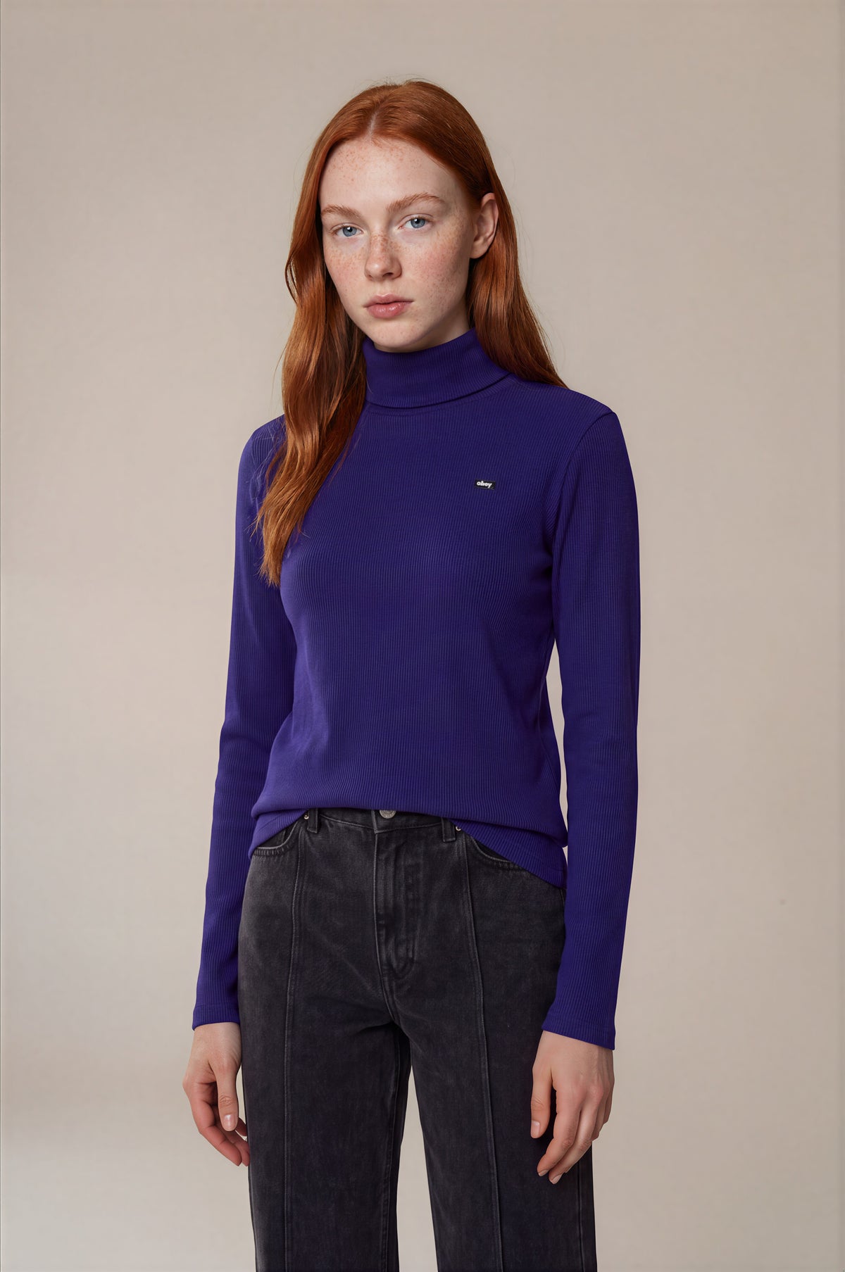 Obey - Revival Turtleneck Long Sleeve - Blue -