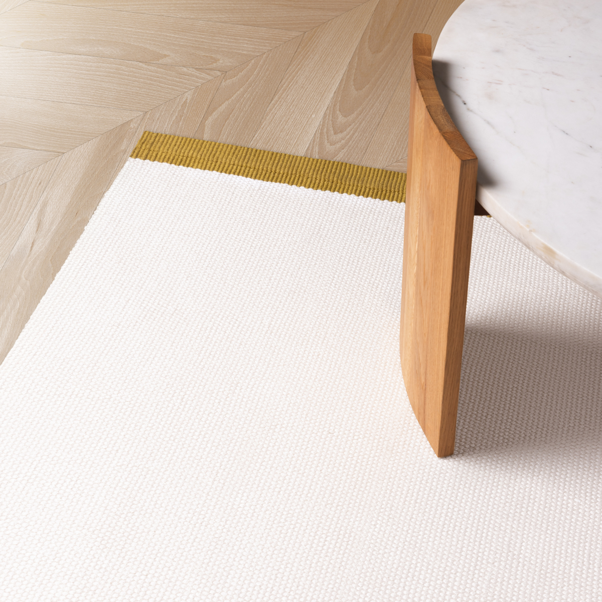 ettitude - Luxe Bamboo 2-Tone Rug - 5x7' Natural & Brass