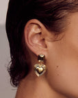 Luv Aj - Two-Tone Heart Earrings -