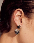 Luv Aj - Two-Tone Heart Earrings -