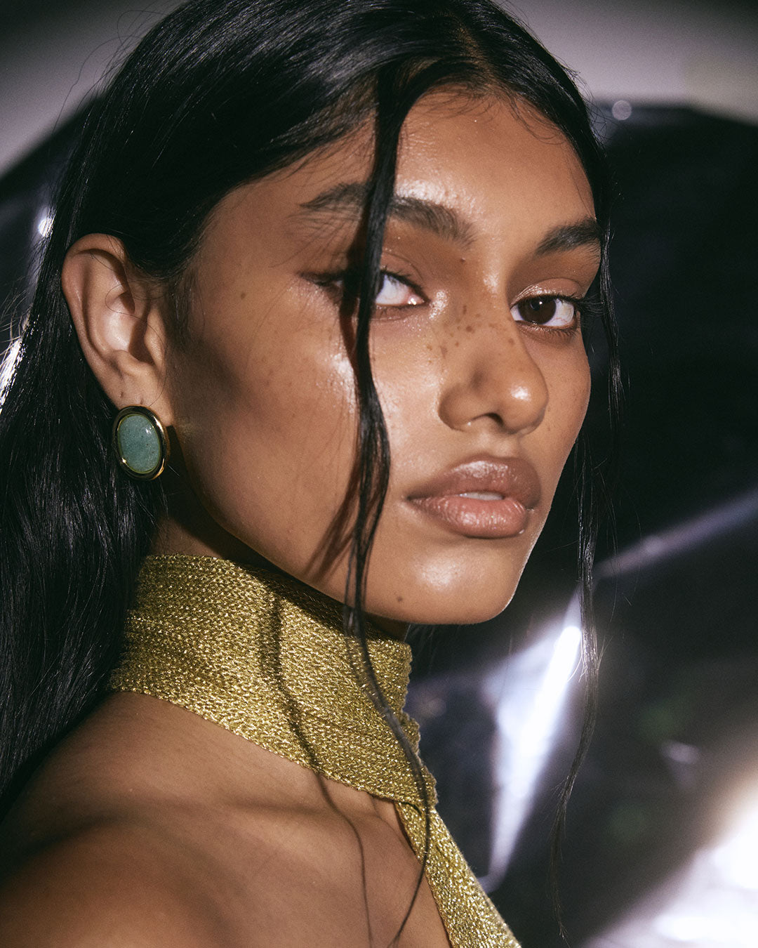 Luv Aj - Sunset Stone Studs - Green -