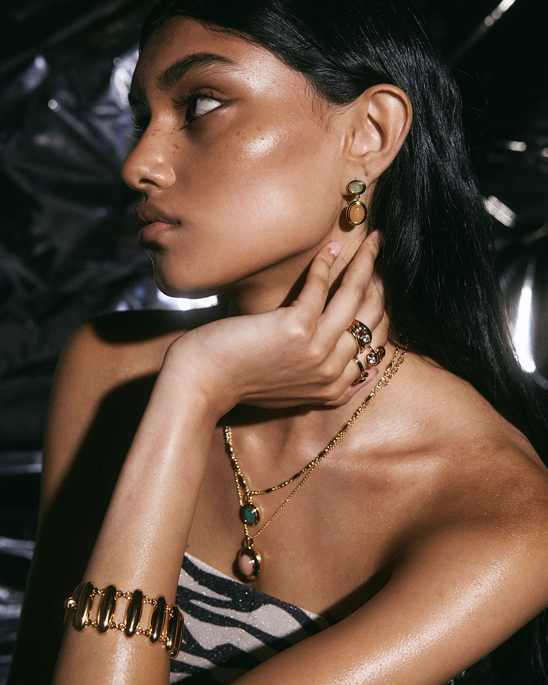 Luv Aj - Sunset Double Stone Studs -