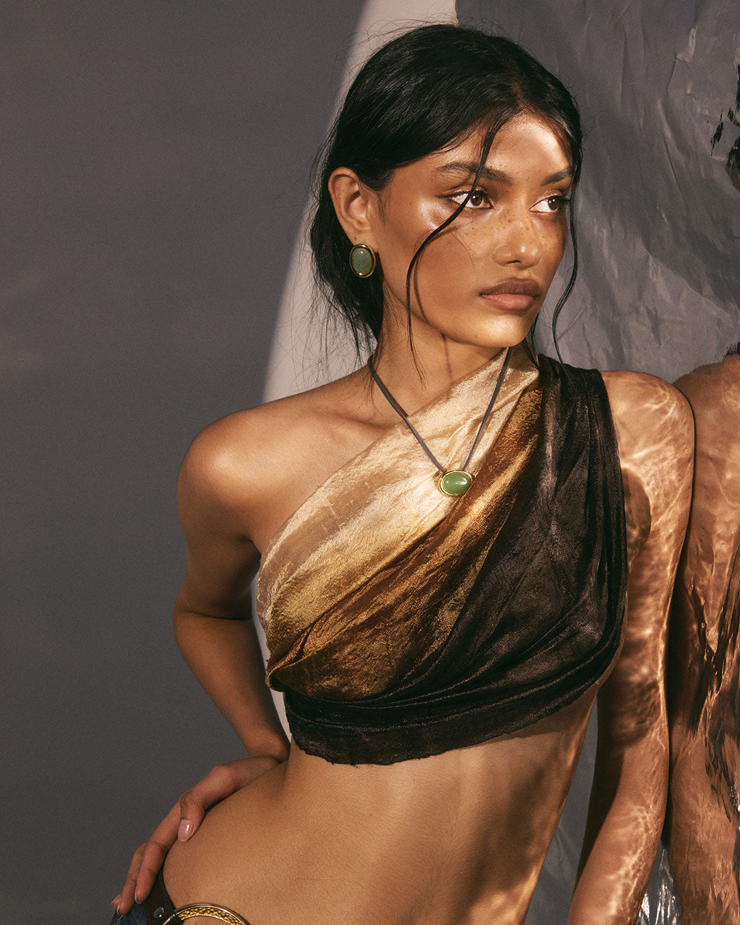 Luv Aj - Sunset Stone Cord Necklace- Green -