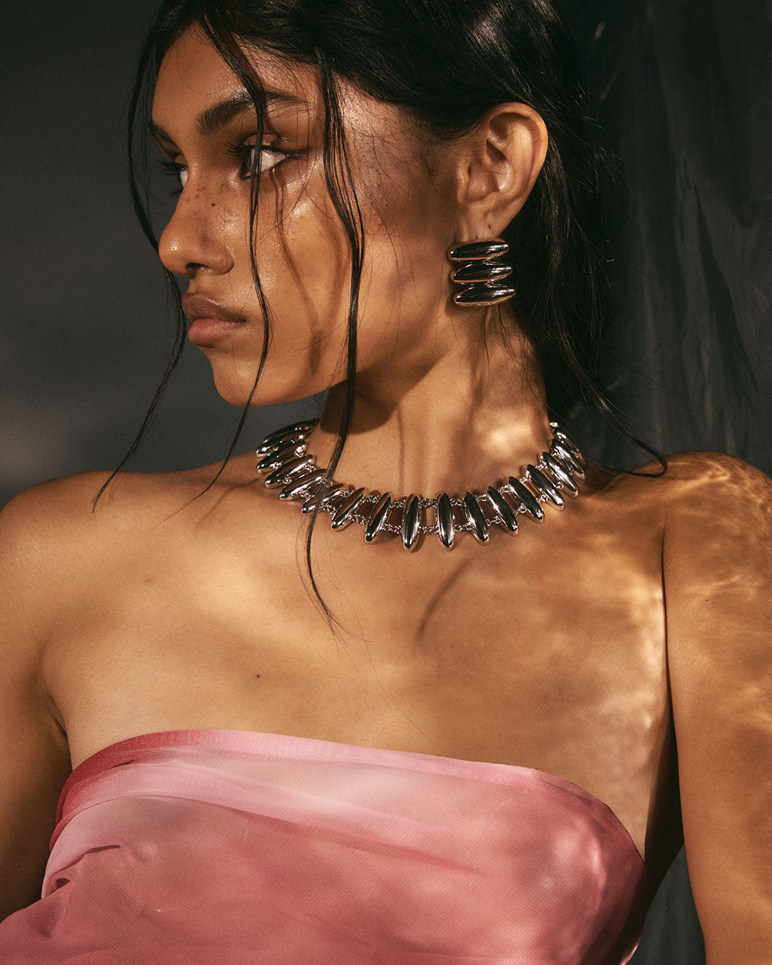 Luv Aj - The Milan Bead Stud Necklace -