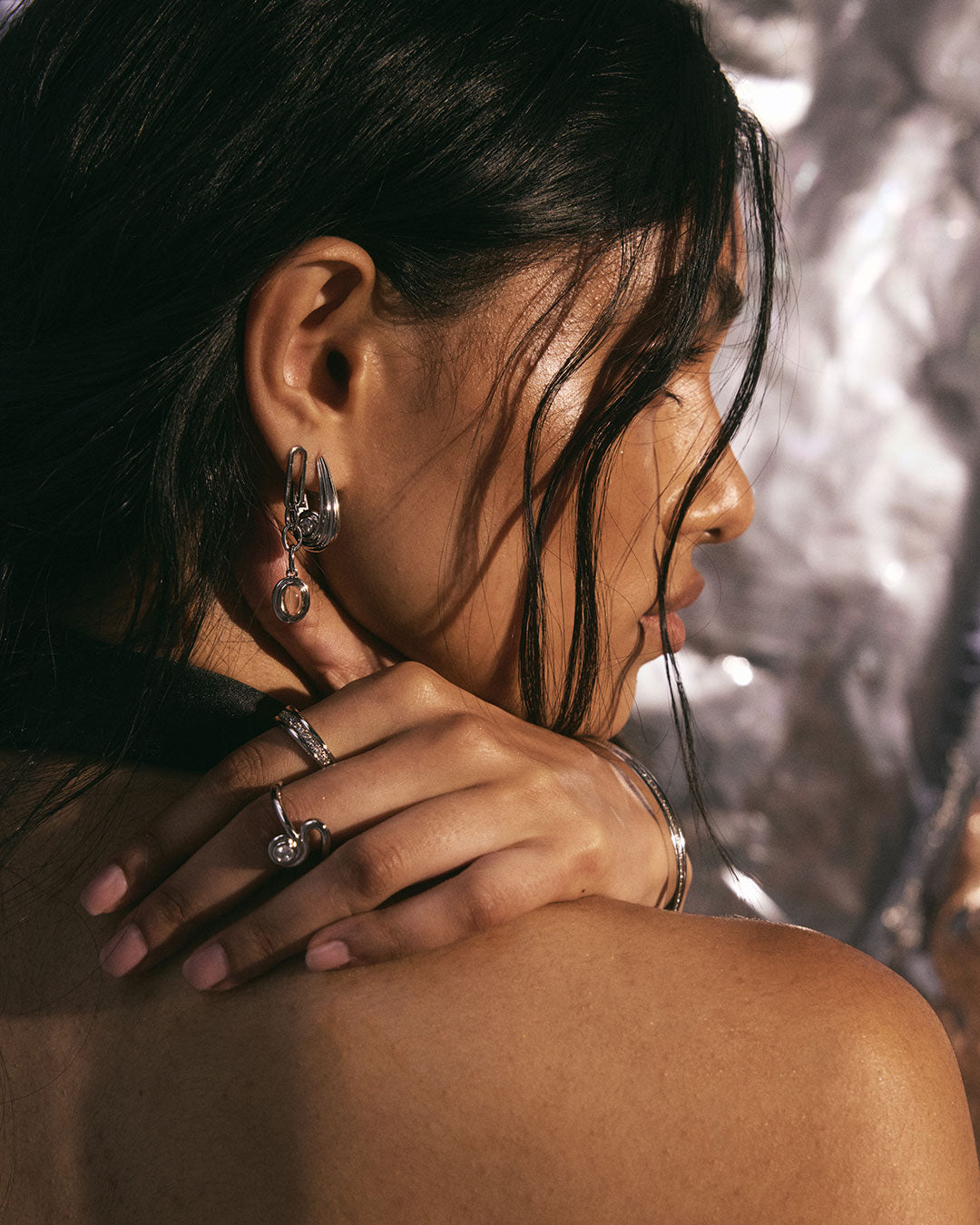 Luv Aj - Sunset Stone Chain Studs -