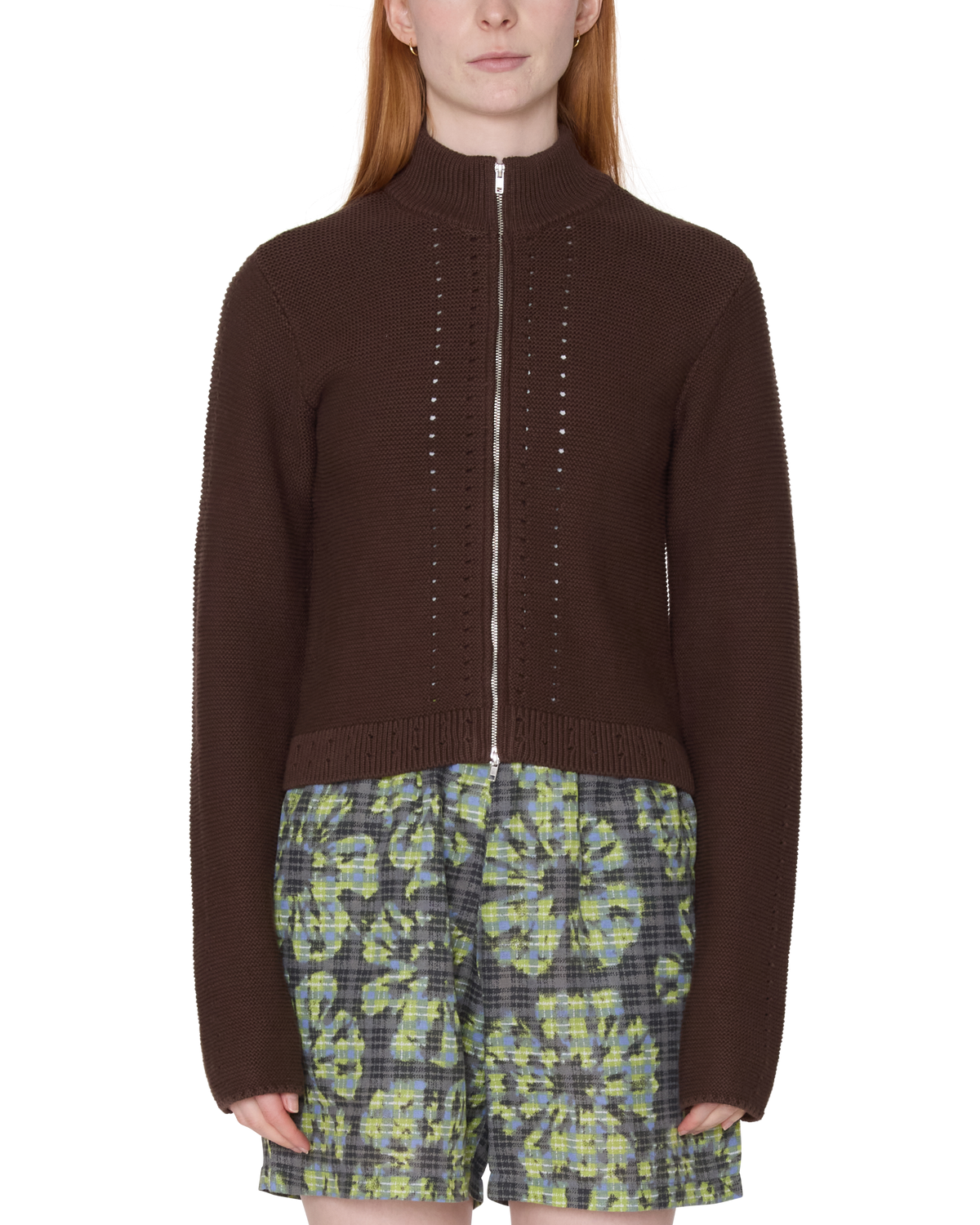 Obey - Meredith Mock Zip Sweater - Chocolate -