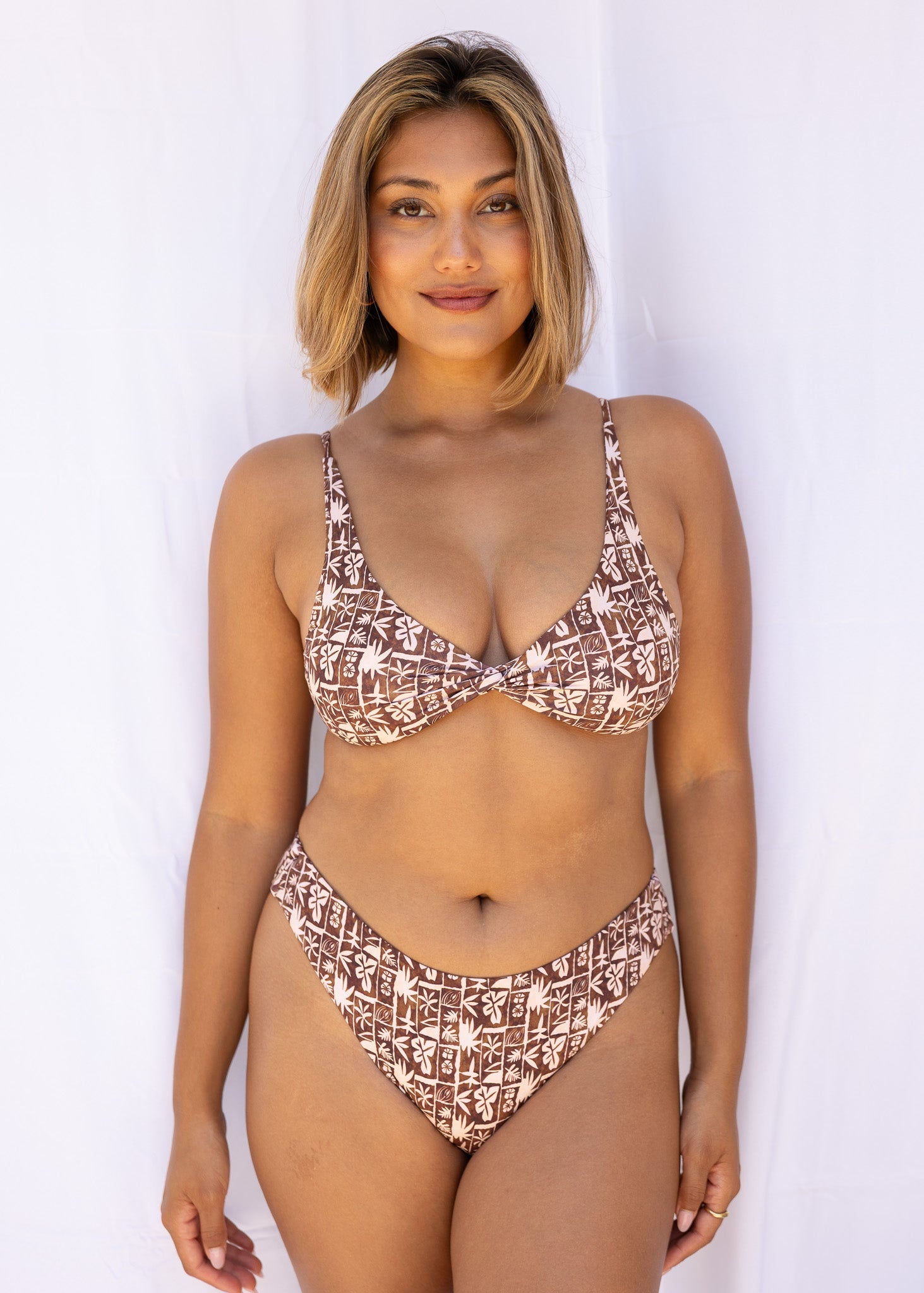 Serei Swim - SOVANNA top - Brown Tropic -