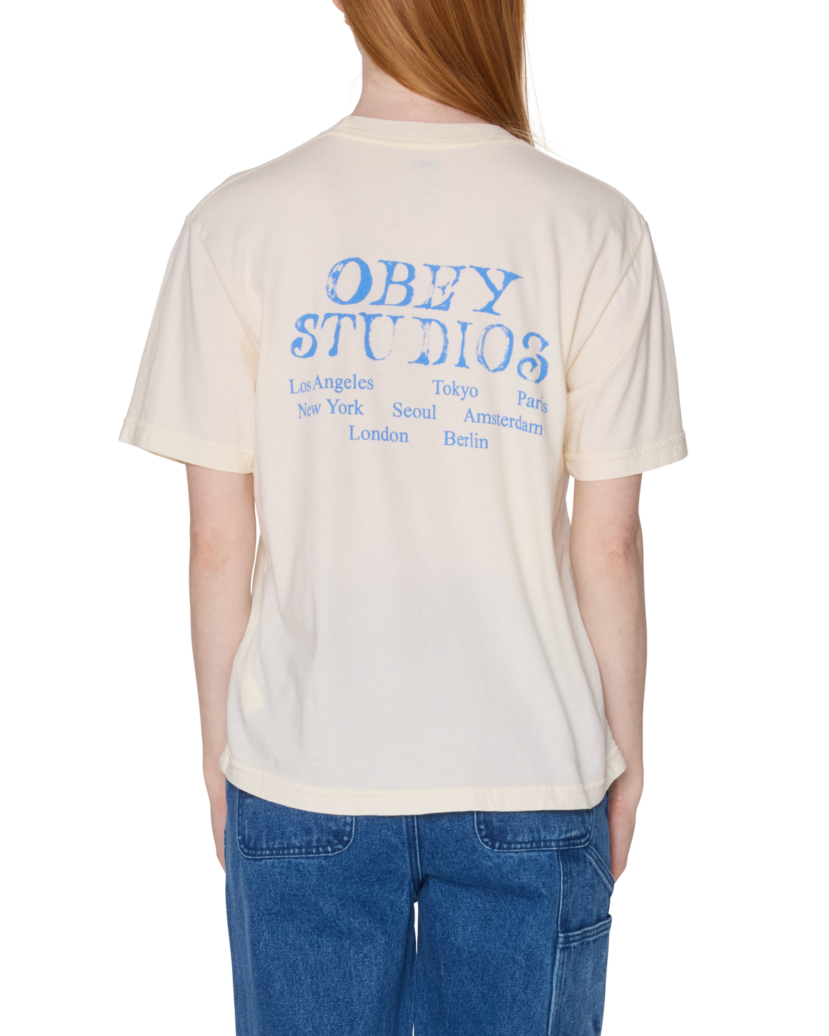 Obey - Obey Studio Stamp T-Shirt - Unbleached -