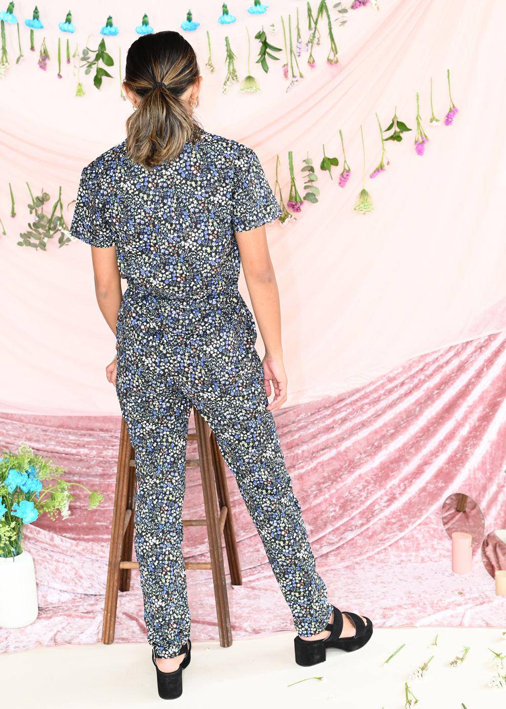 Matthew Jumpsuit - Black Flower - offe market