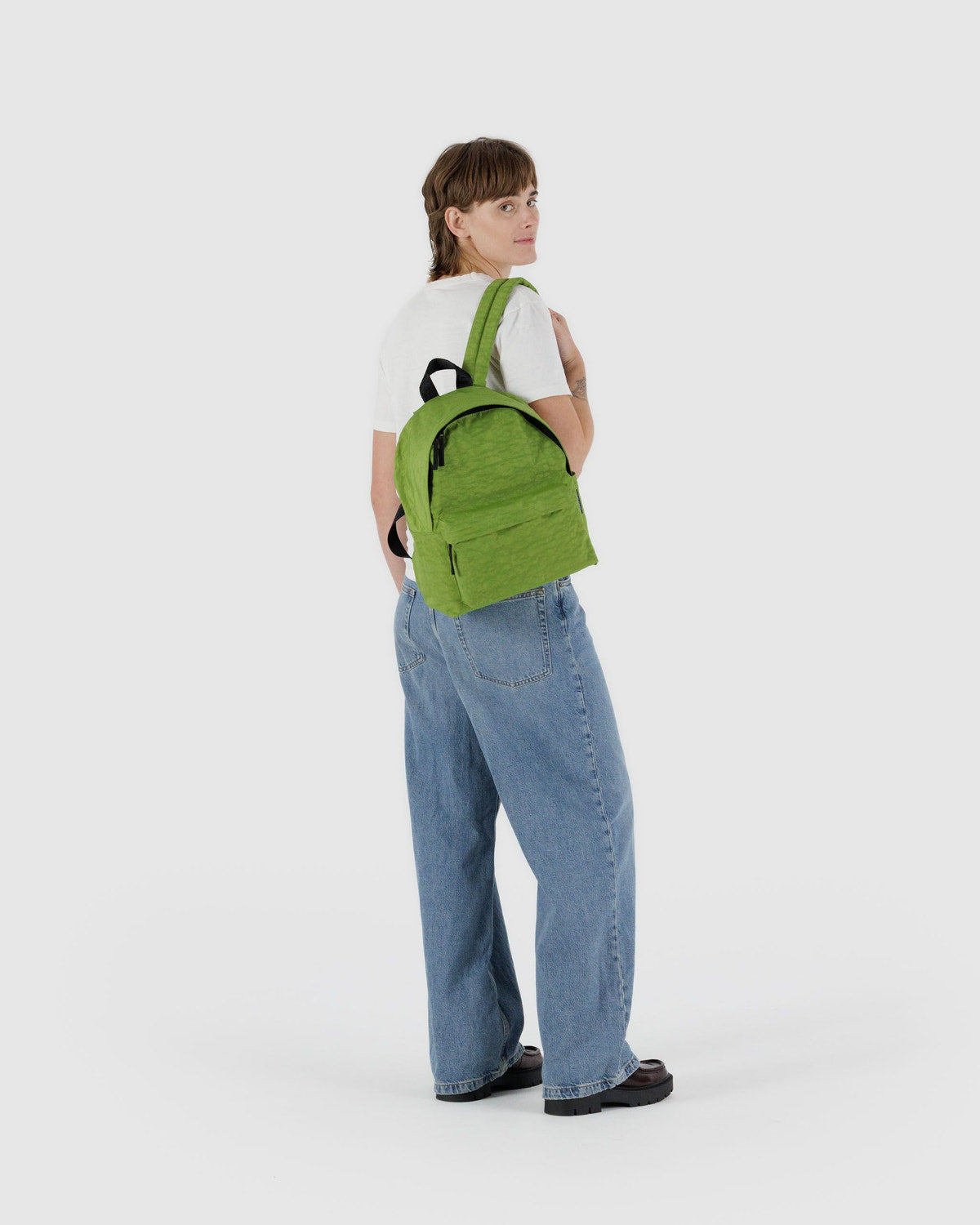 Baggu - Medium Nylon Backpack - Green Juice -