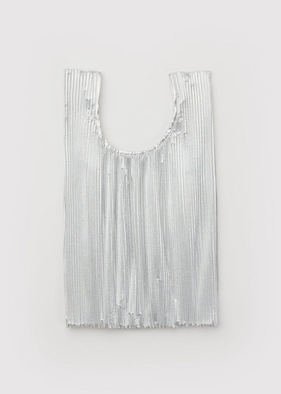 Pleated Baggu - Chrome Metallic