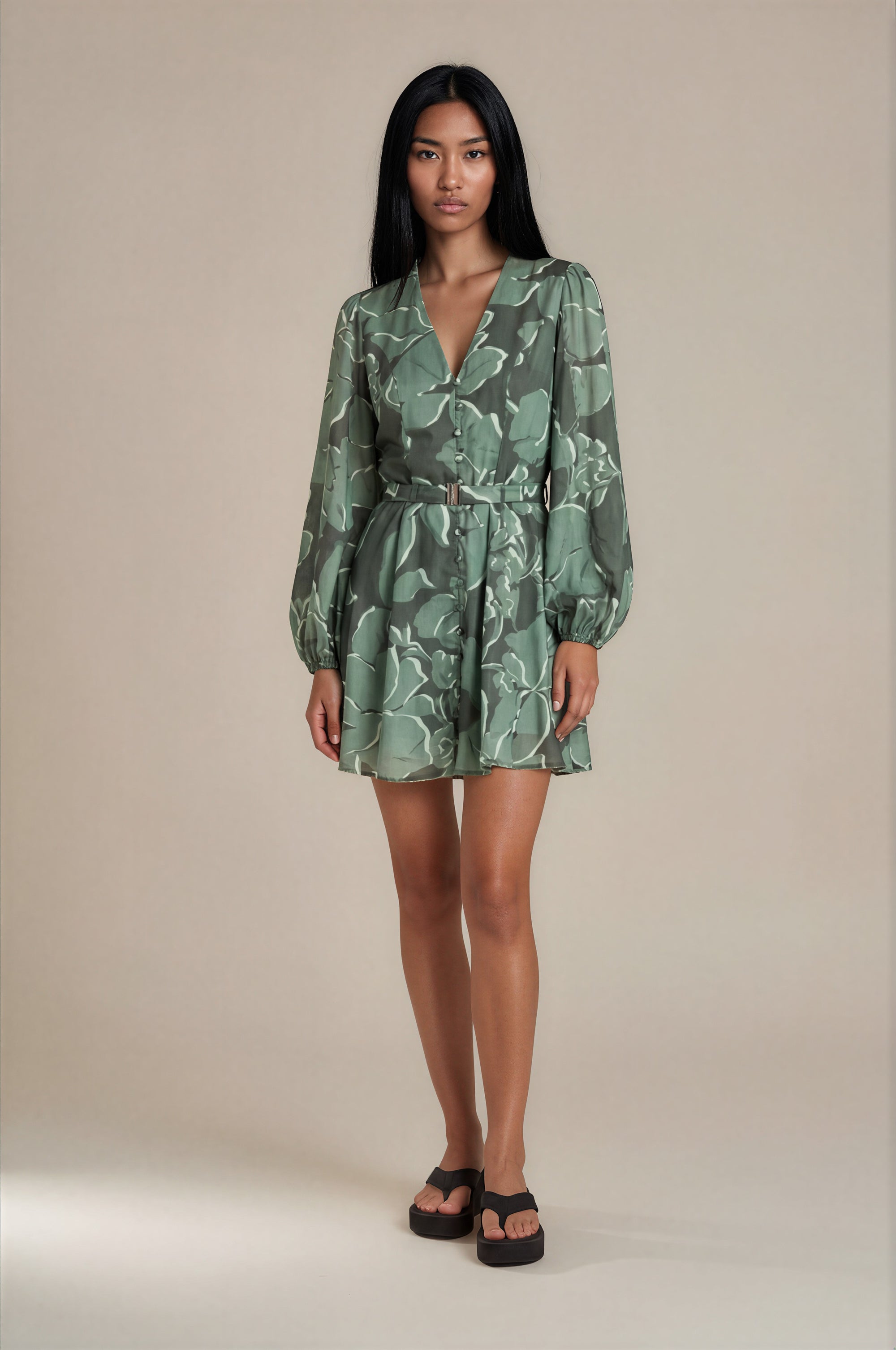 Keepsake - Roma Lunar Mini Dress - Forest Floral -