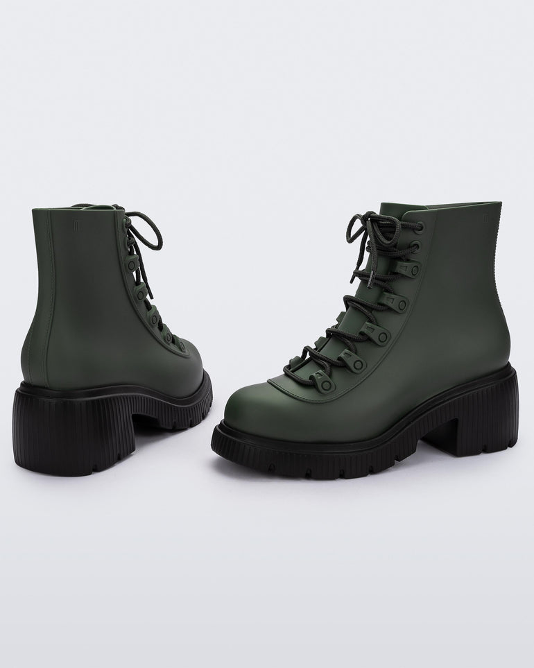 Melissa - Cosmo Boot - Green/Black -