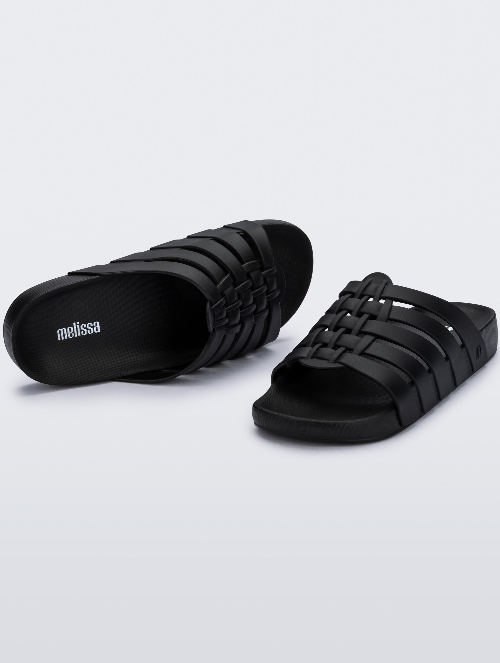 Melissa - Melissa Possession Jelly Fisherman Sandal Slide - Matt Black -