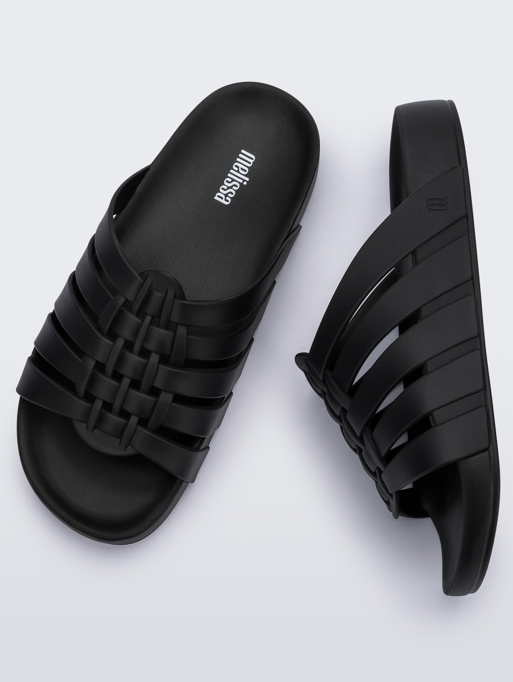 Melissa - Melissa Possession Jelly Fisherman Sandal Slide - Matt Black -