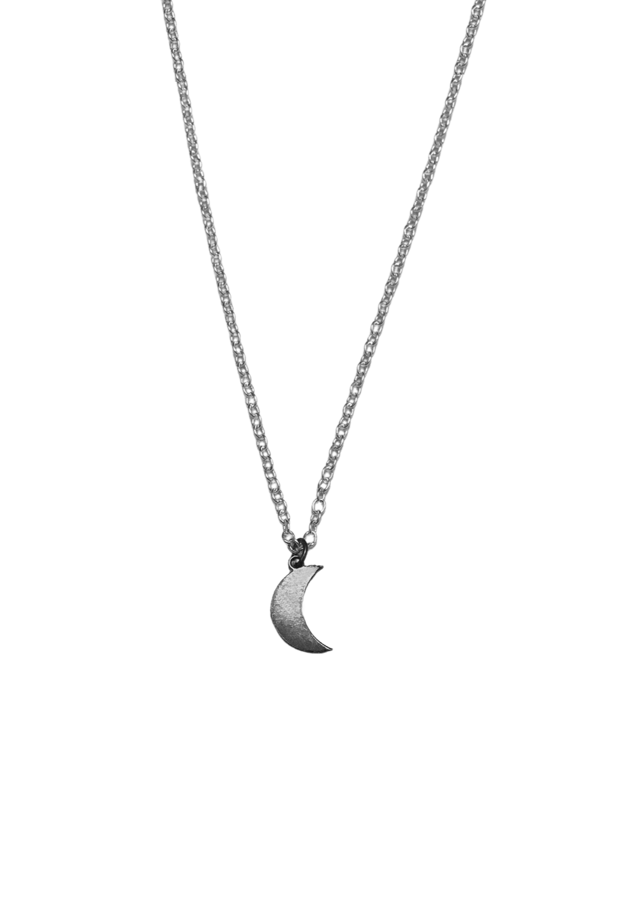 Moon Charm Necklace - Silver - offe market
