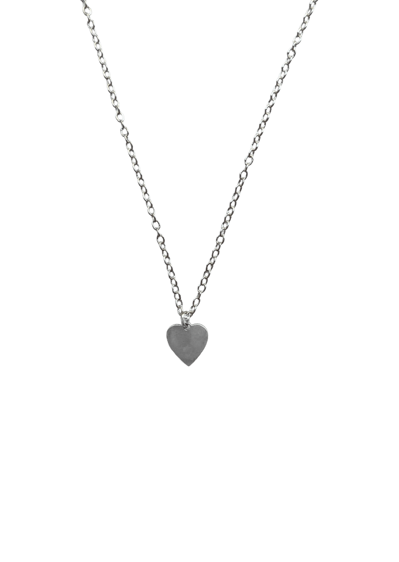 Heart Charm Necklace -  Silver - offe market