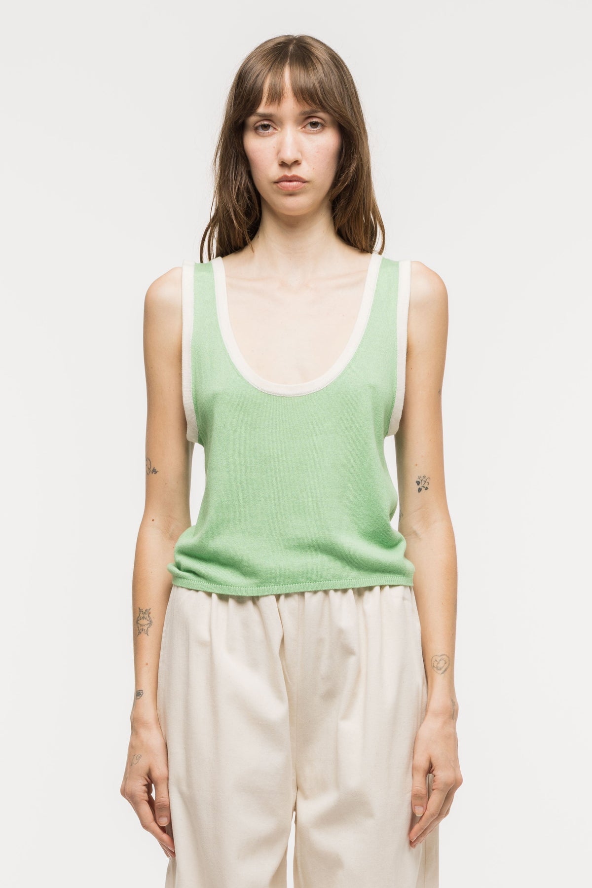 Toit Volant - Kaya Knit Tank Top - Sage -