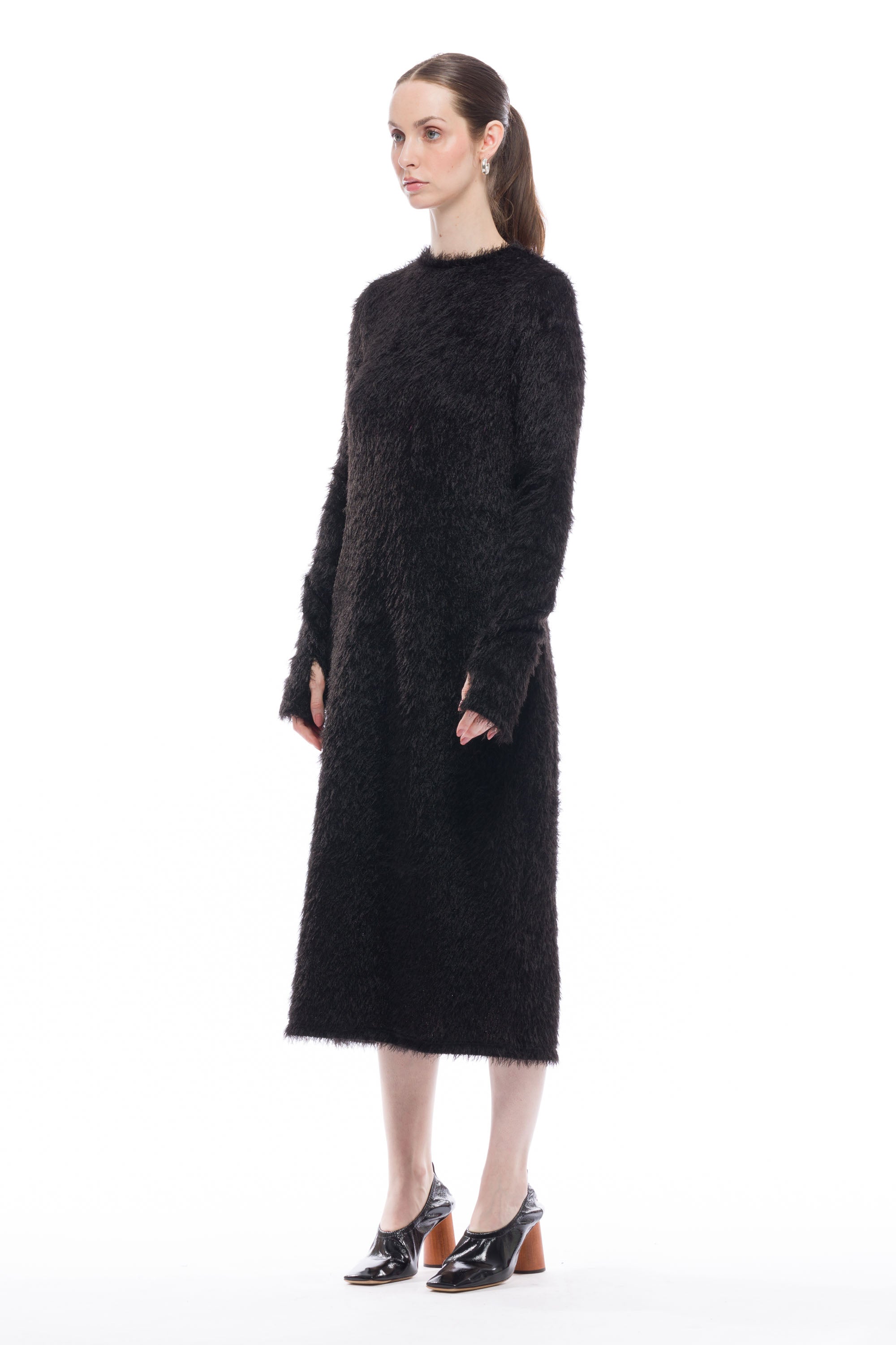 Toit Volant - Hilman Dress - Black Shaggy -