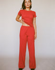 Rat Boi - Pointelle Easy Pant - Cherry -