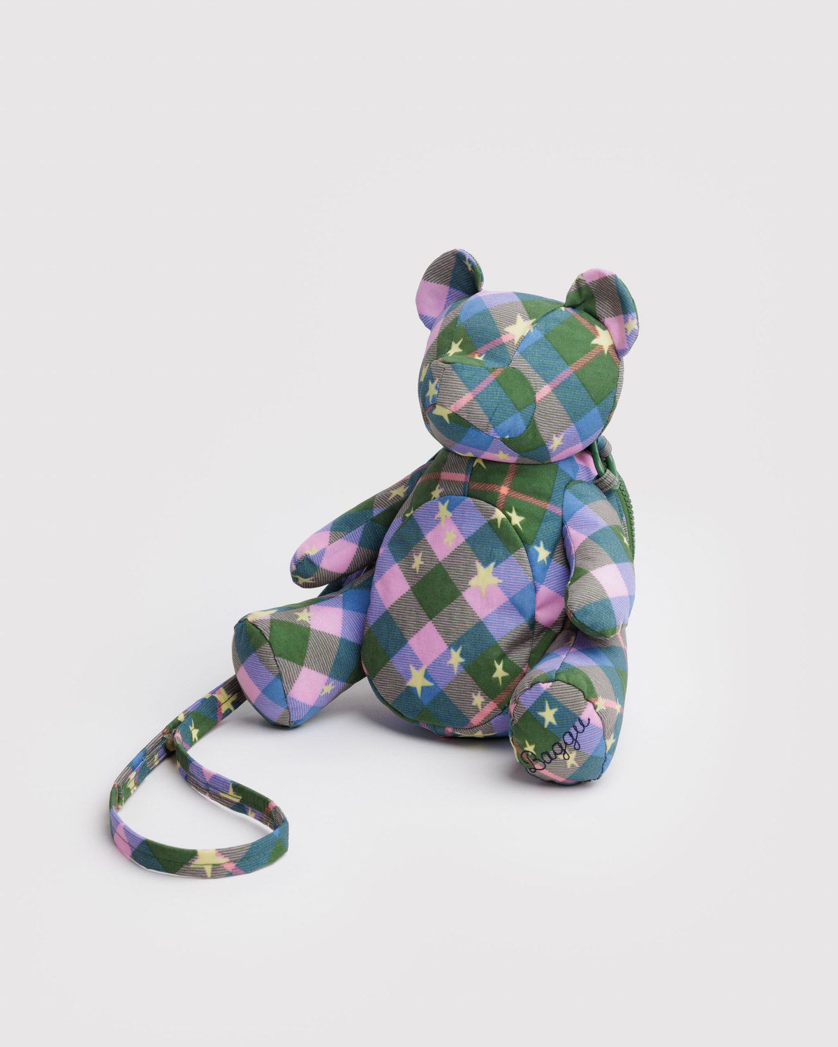 Baggu - Bear Bag - Green Star Plaid -