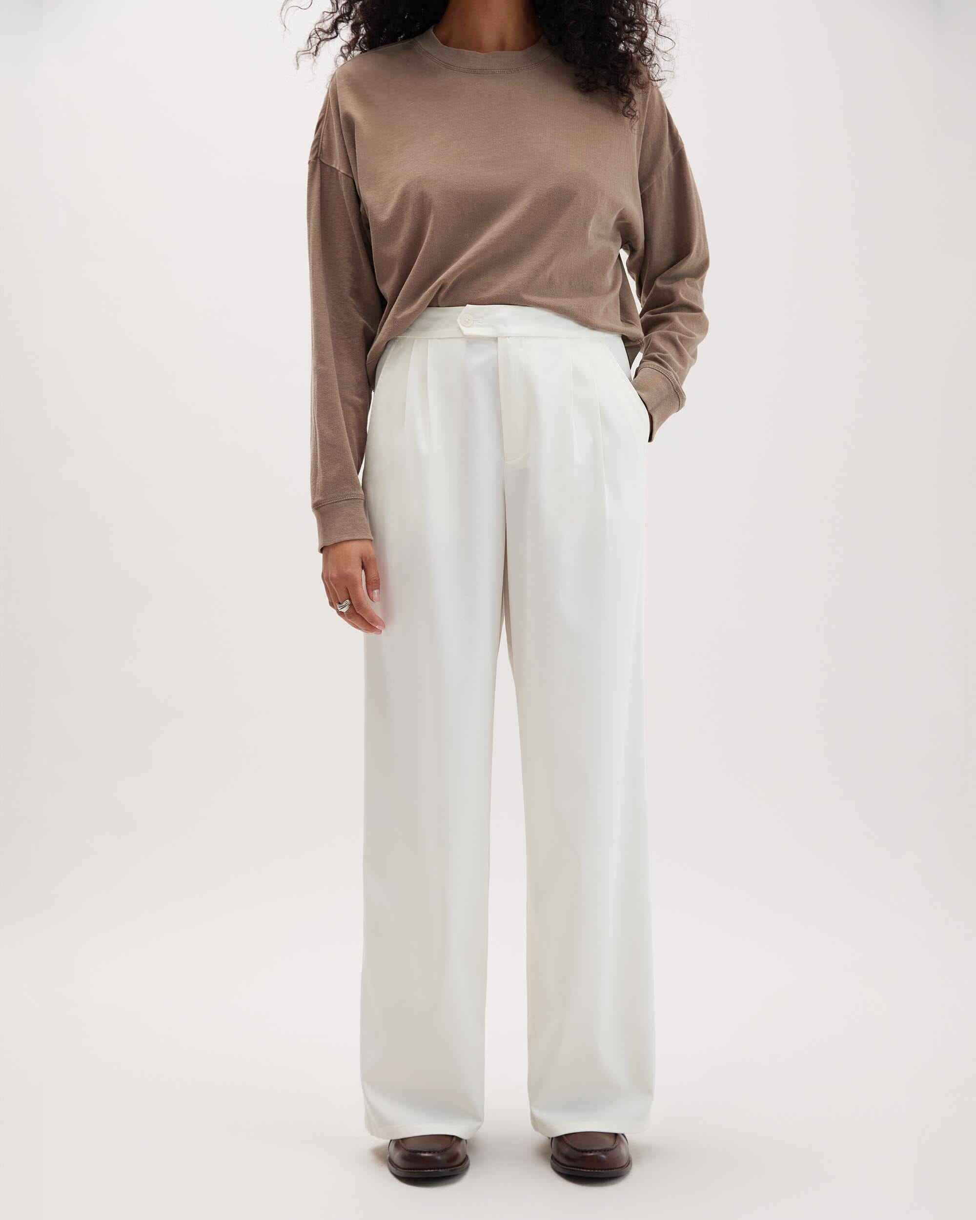 Richer Poorer - Sophia Fluid Wide Leg Trouser - Bone - BONE