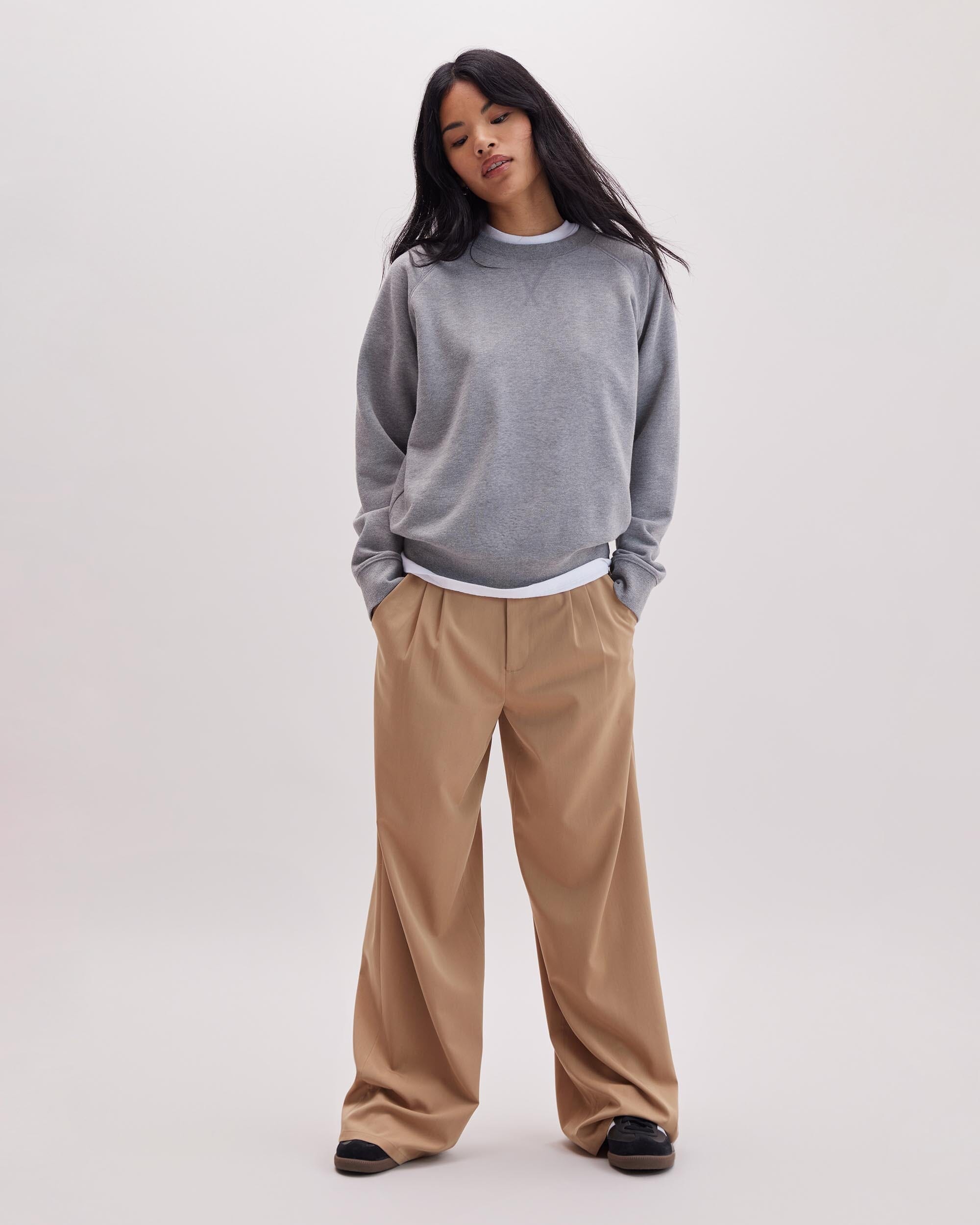 Richer Poorer - Womens Sophia Fluid Wide Leg Trouser - Khaki - KHAKI