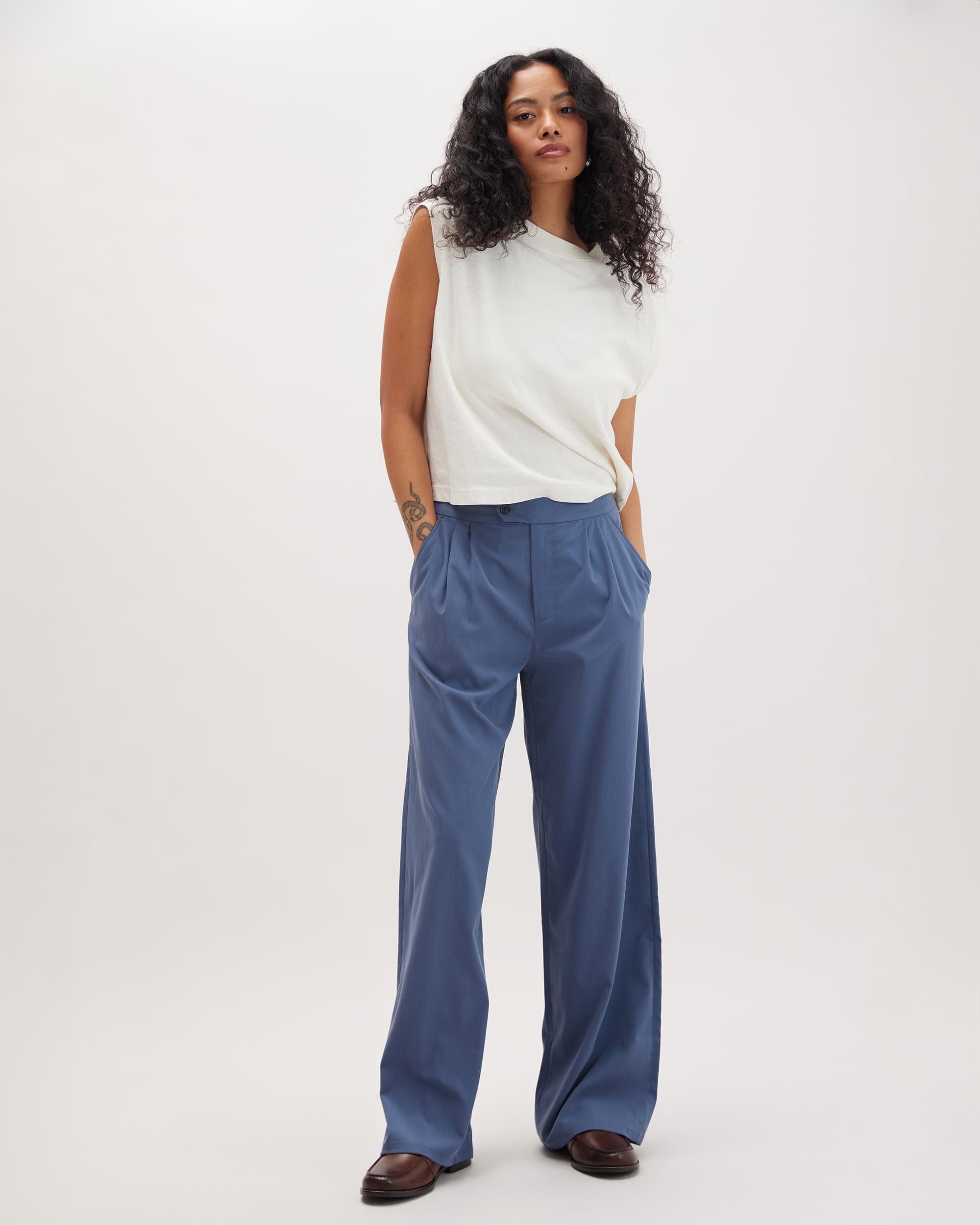 Richer Poorer - Sophia Fluid Wide Leg Trouser - Vintage Indigo -