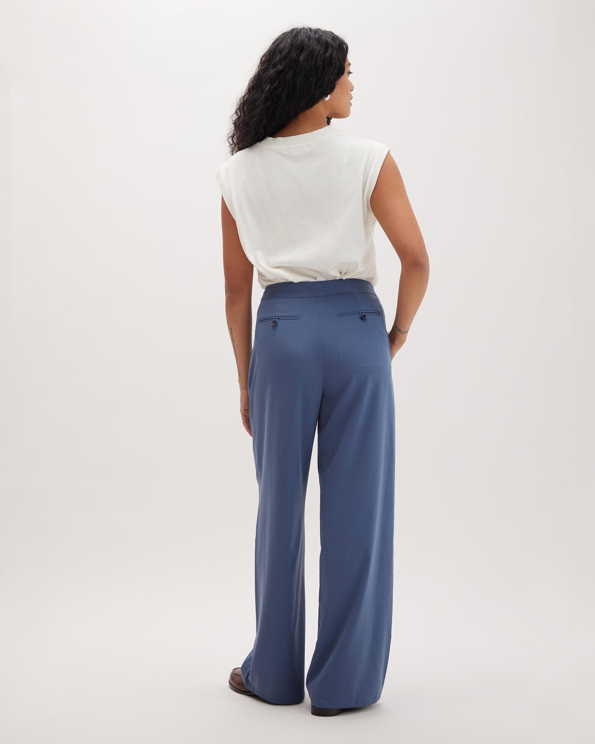 Richer Poorer - Sophia Fluid Wide Leg Trouser - Vintage Indigo -
