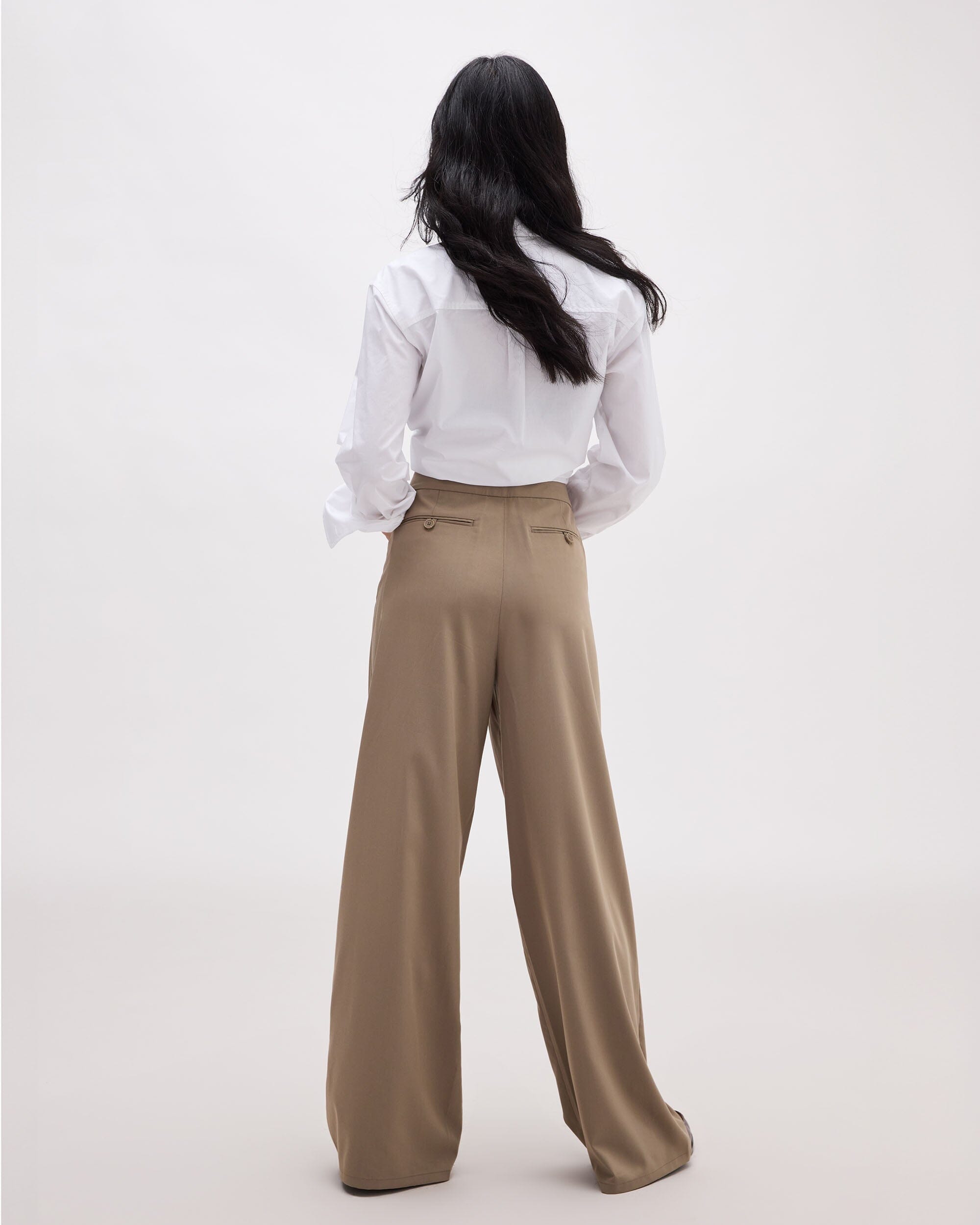 Richer Poorer - Sophia Fluid Wide Leg Trouser - Warm Grey -
