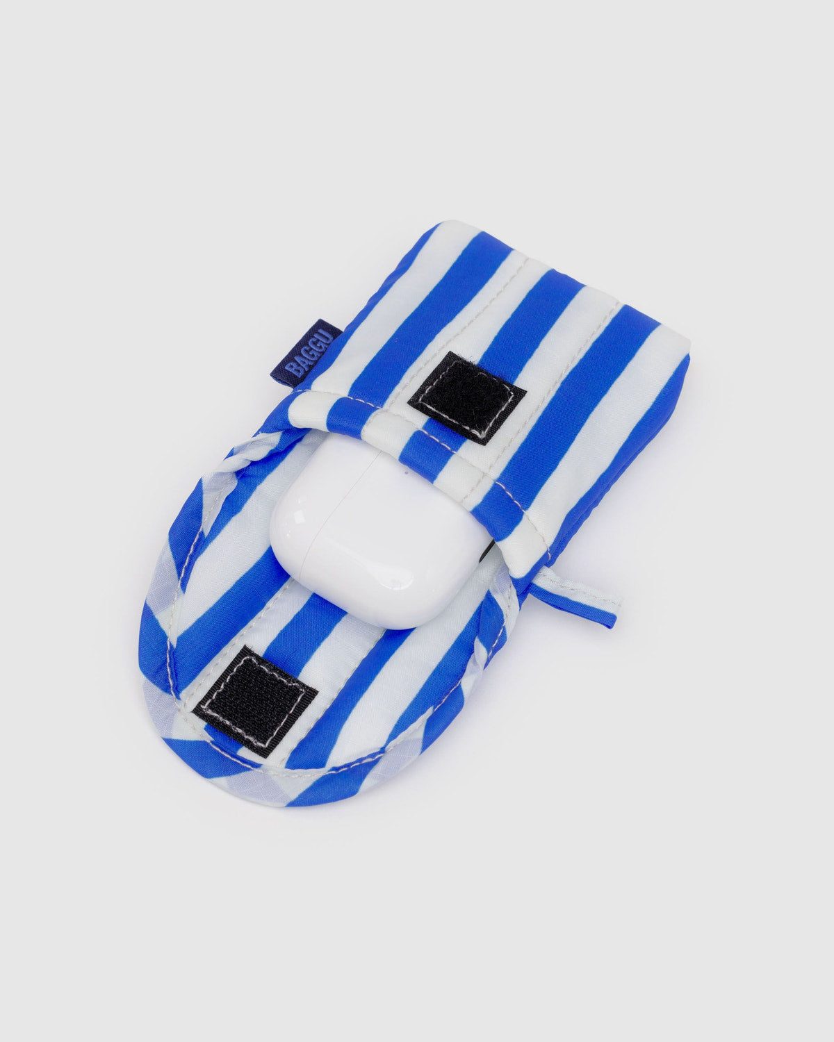 Baggu - Puffy Earbuds Case - Blue Painted Stripe -